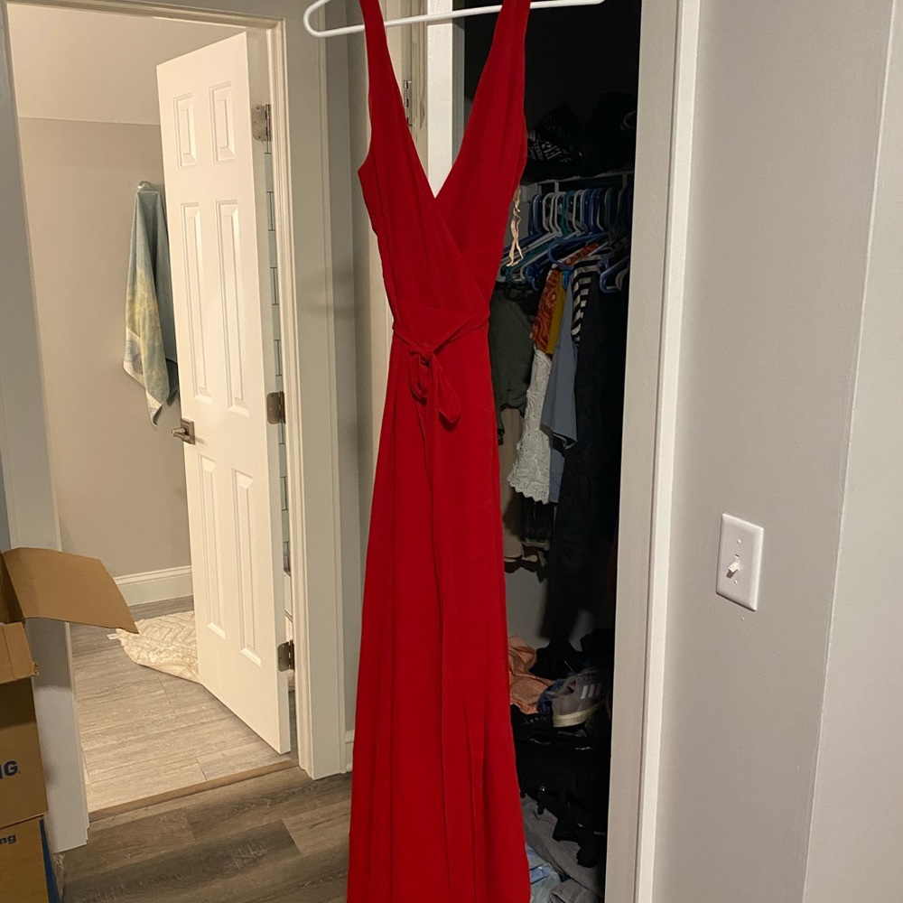 Red formal dress